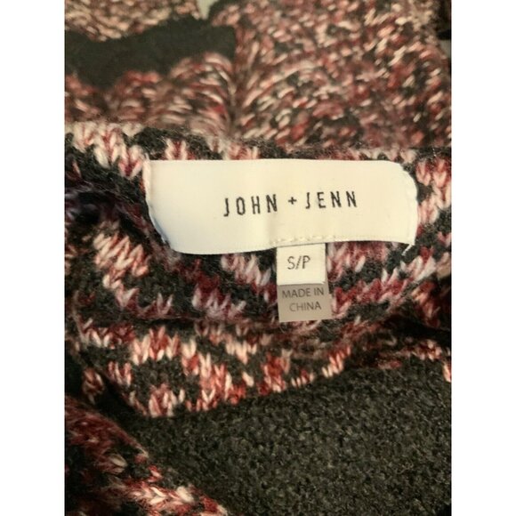 John + Jenn Purple & Black Striped Mock Neck Knit Sweater, Size S - Picture 8 of 8